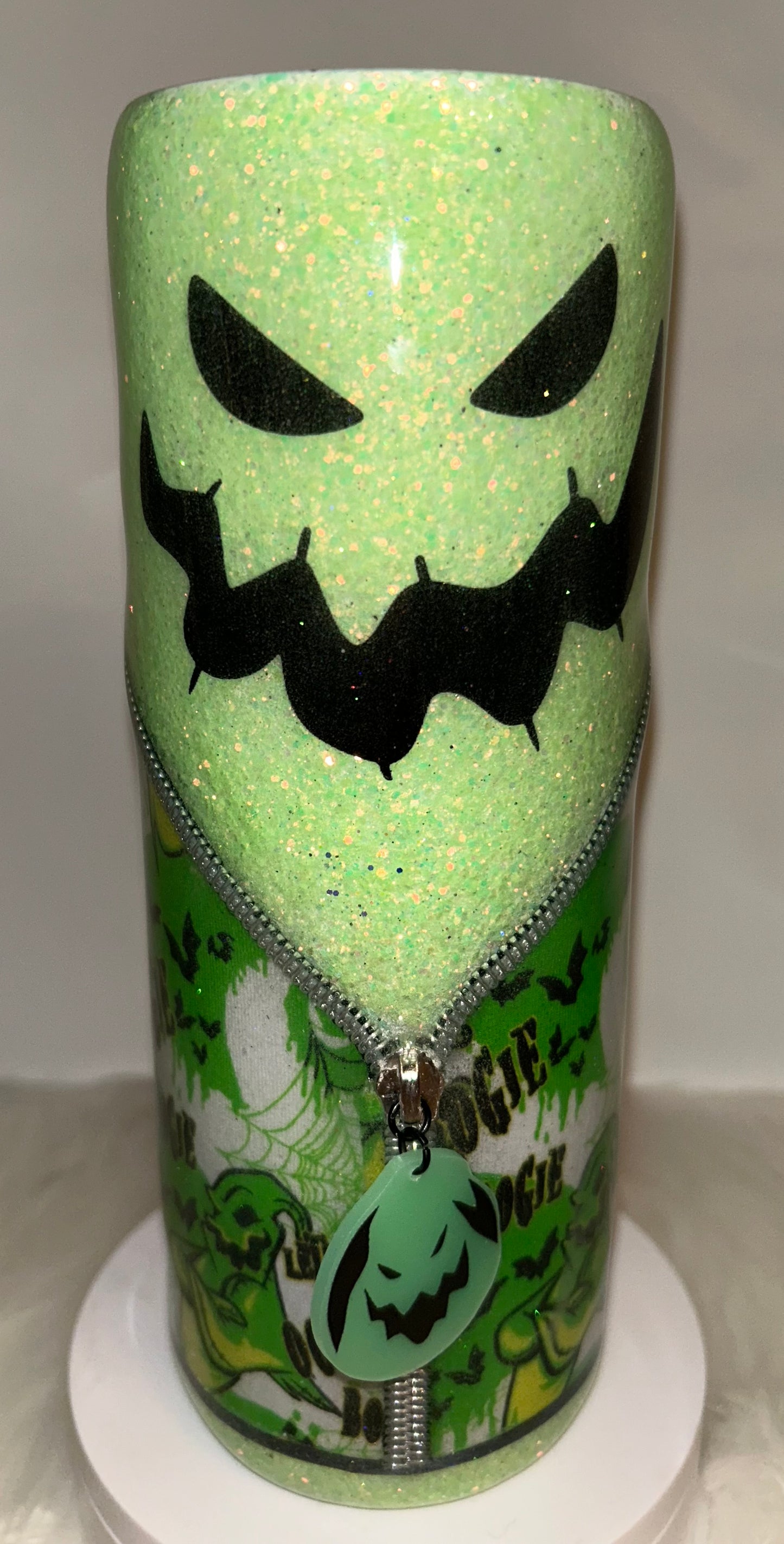 Green Ghost Glow 20oz Zippered Tumbler