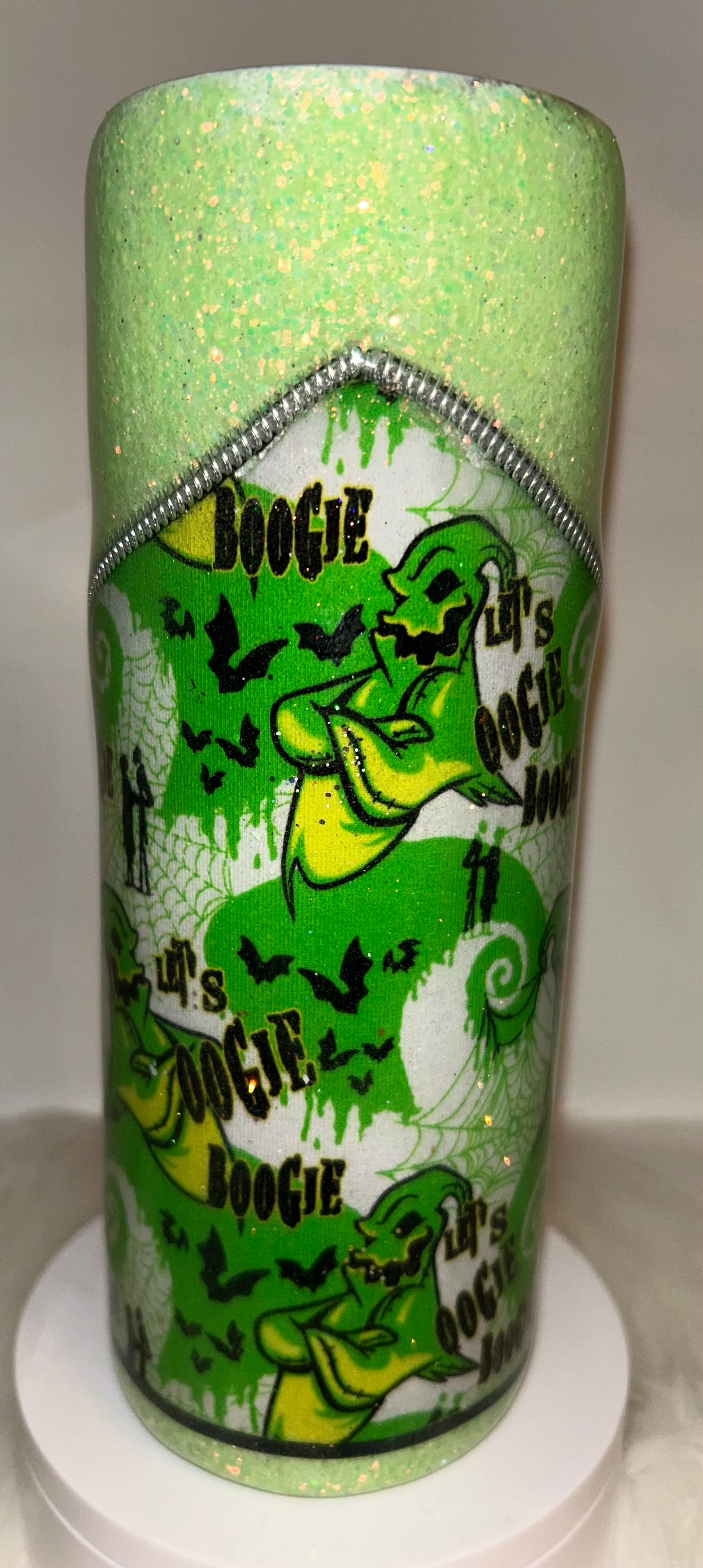 Green Ghost Glow 20oz Zippered Tumbler