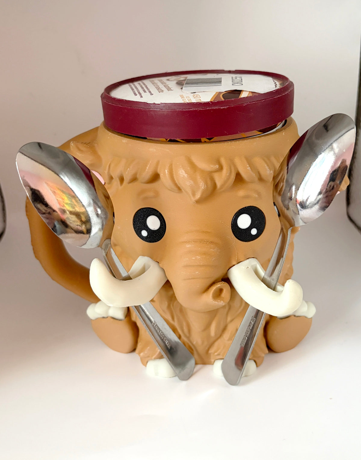 3D Mammoth Ice Cream Pint Holder