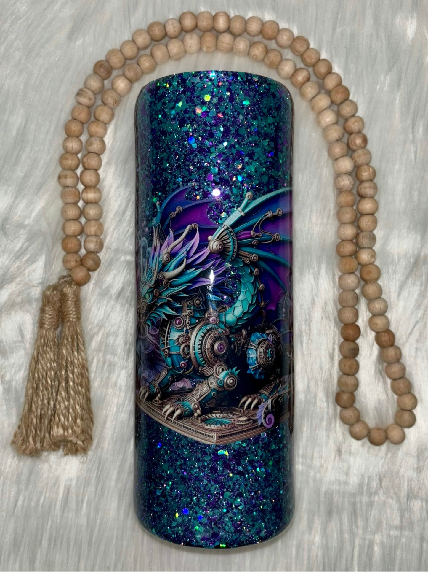 20oz Blue & Purple Dragon Tumbler