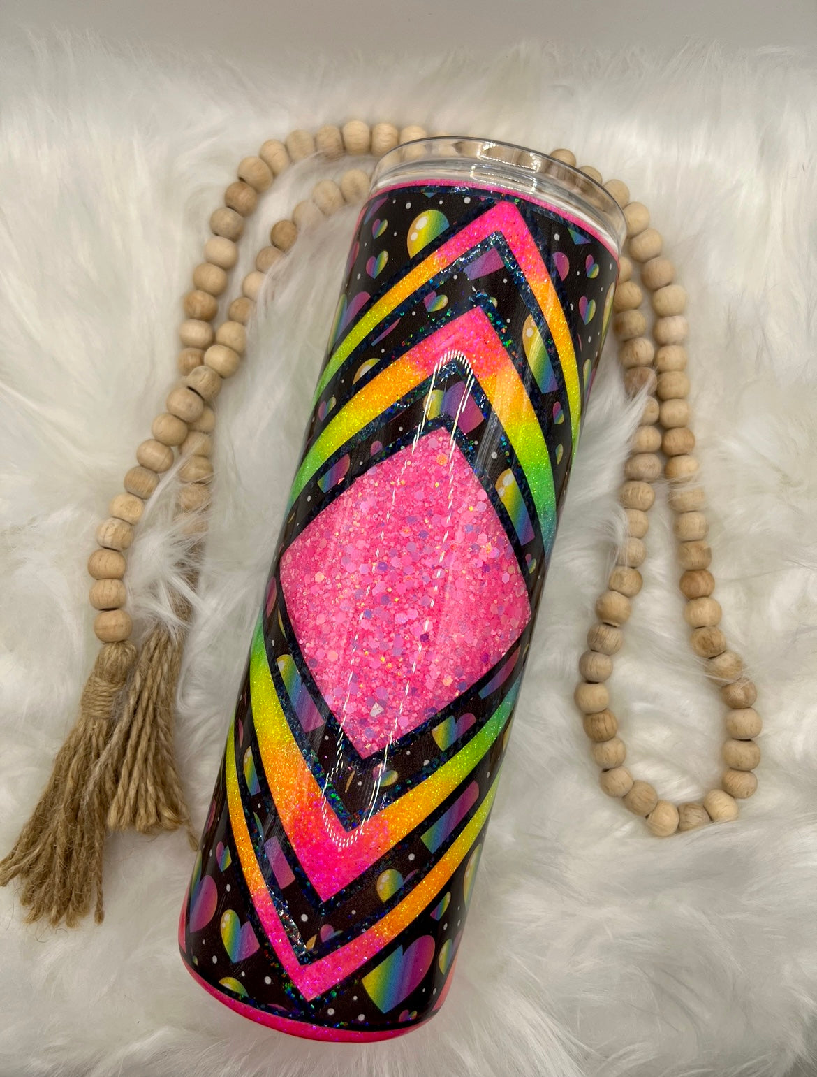 Neon Heart Ombré 20oz Tumbler