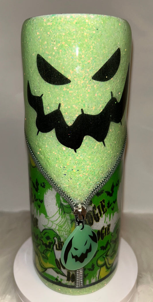 Green Ghost Glow 20oz Zippered Tumbler