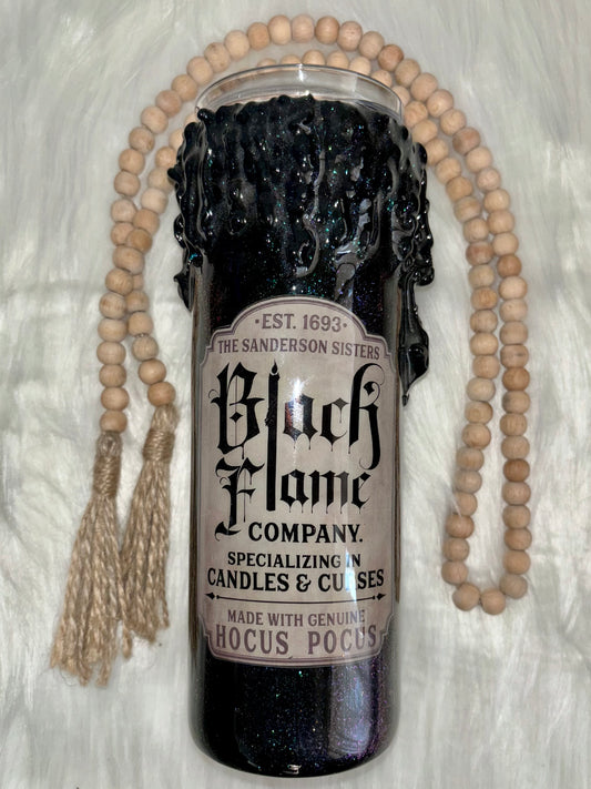 20oz Black Flame Tumbler