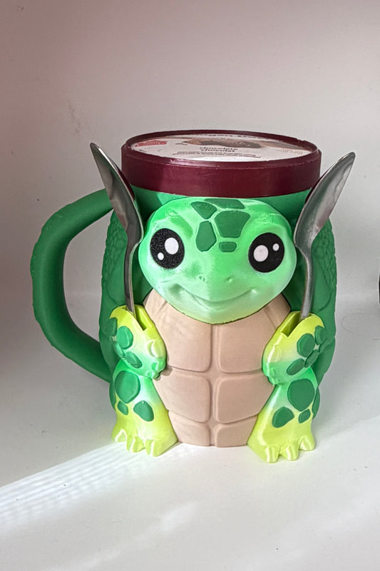 3D Turtle Ice Cream Pint Holder