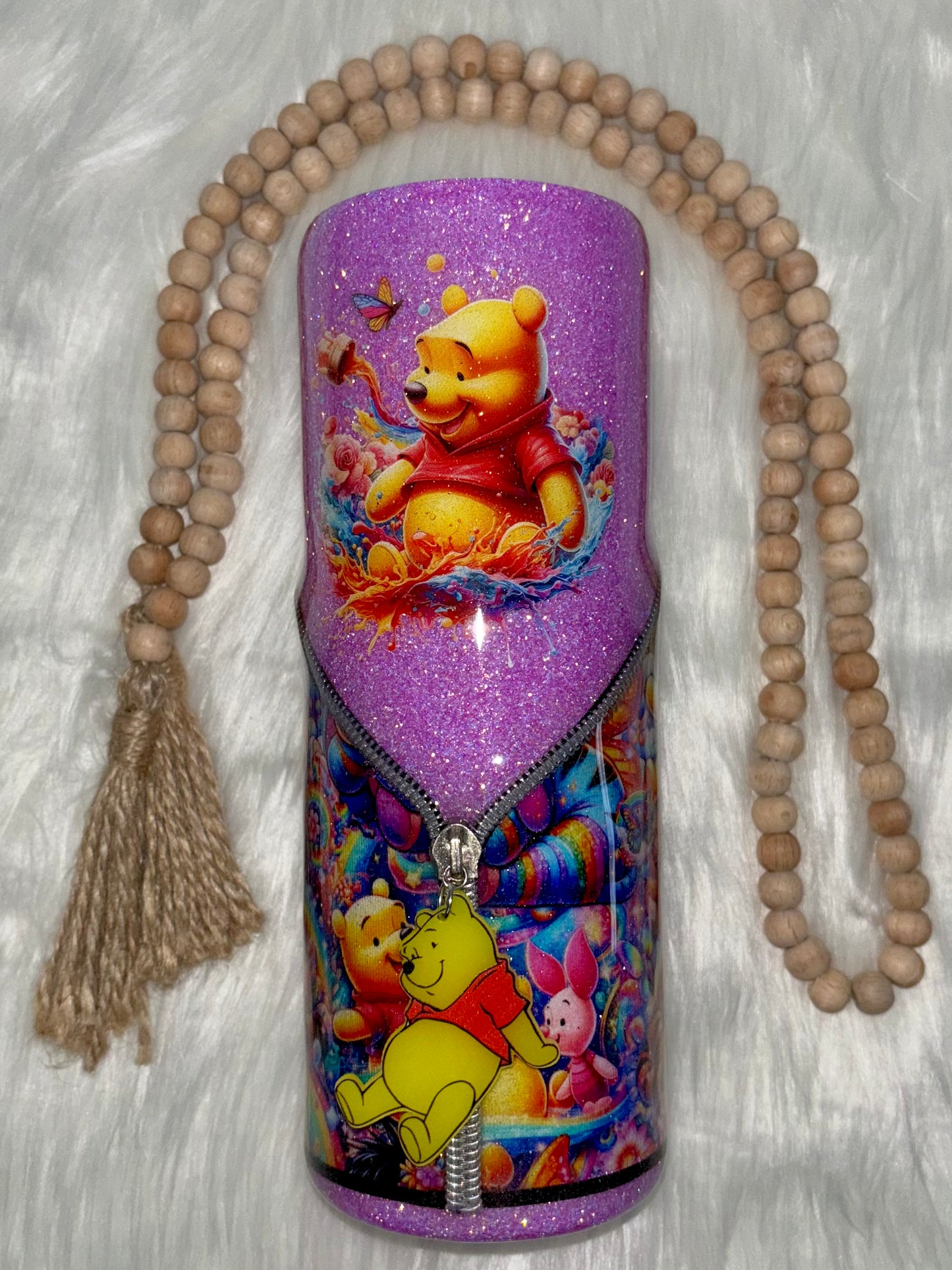 20oz Hunny Bear Zipper Tumbler