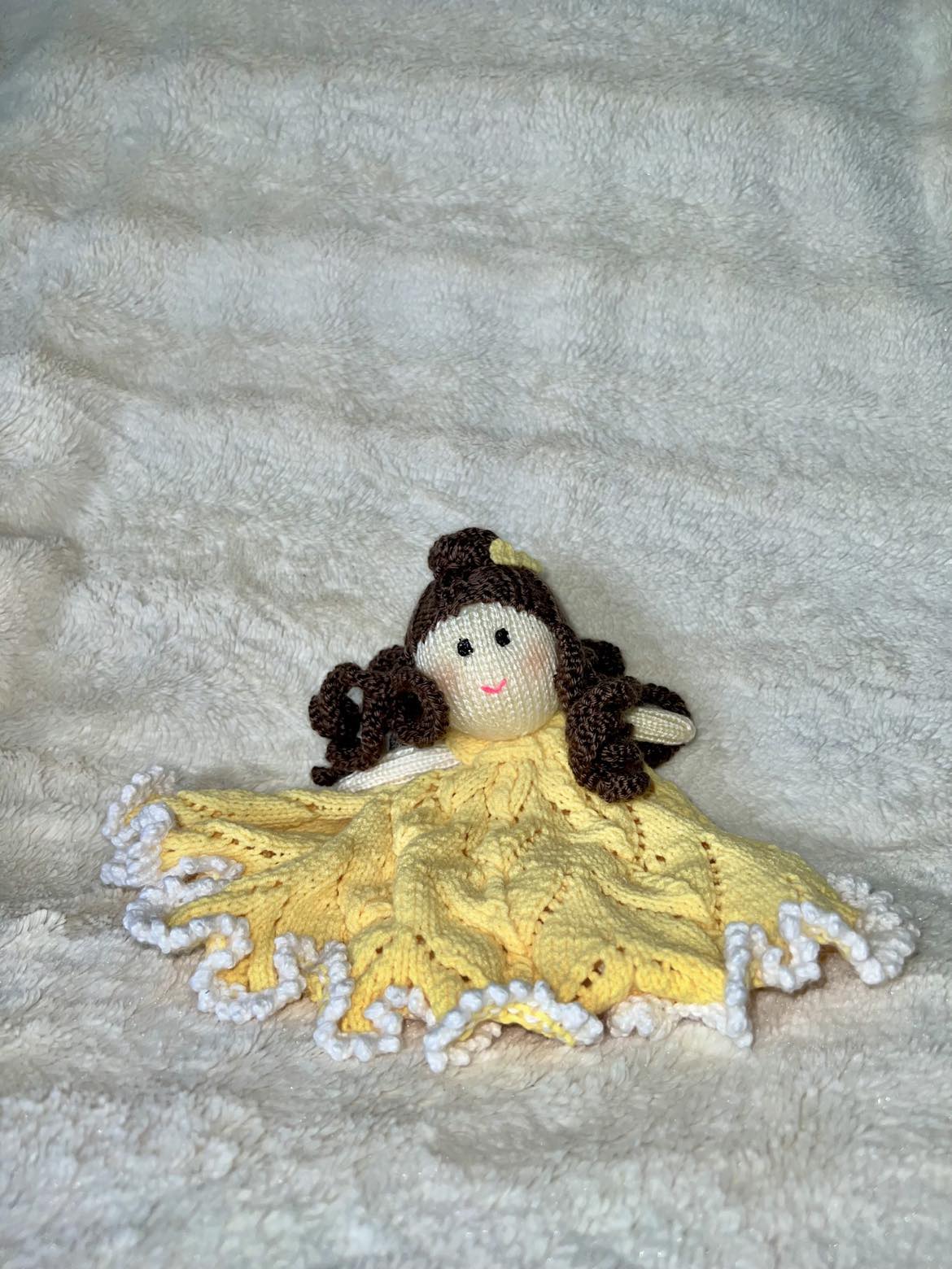 Belle Knitted lovey doll