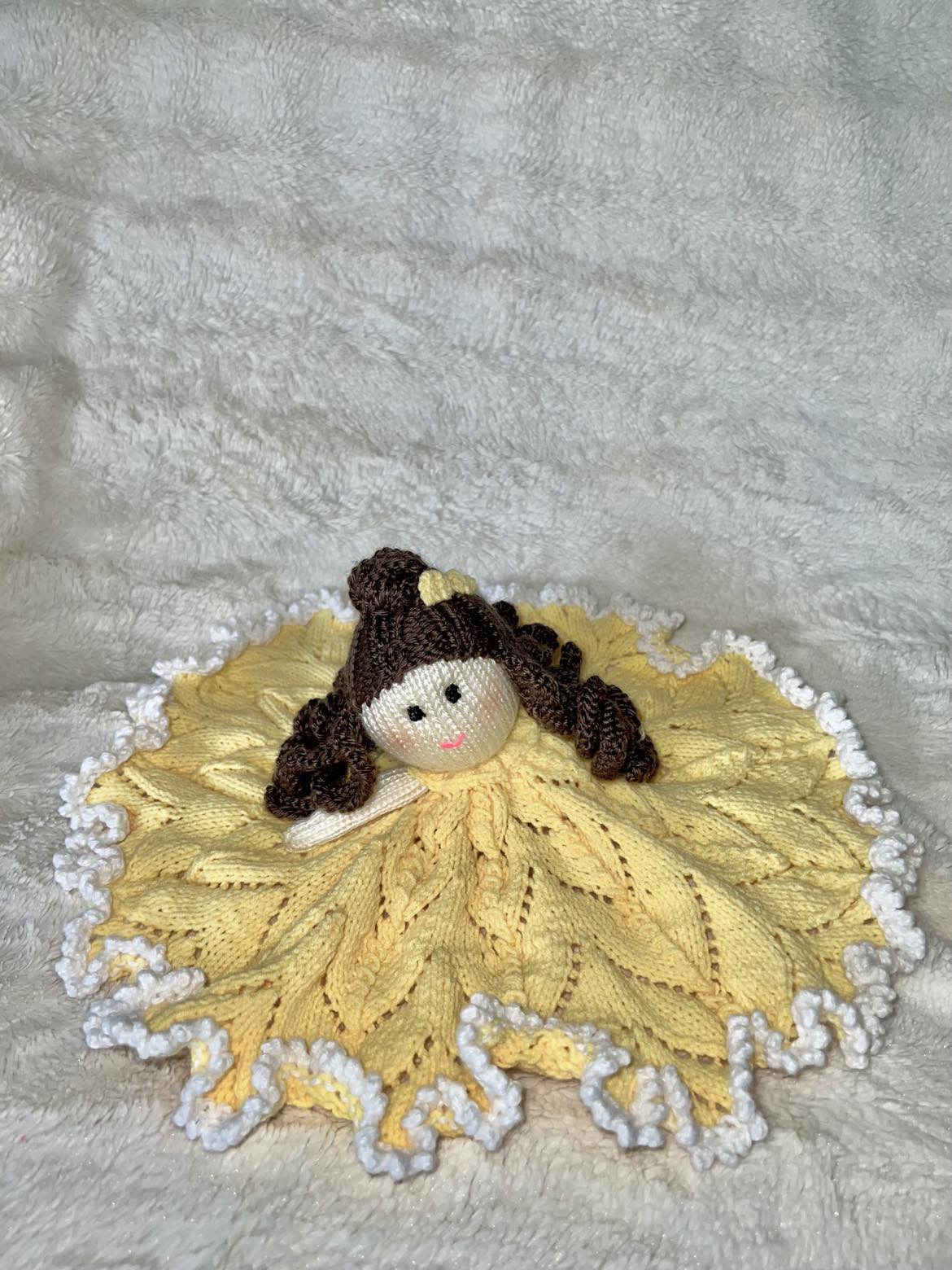 Belle Knitted lovey doll