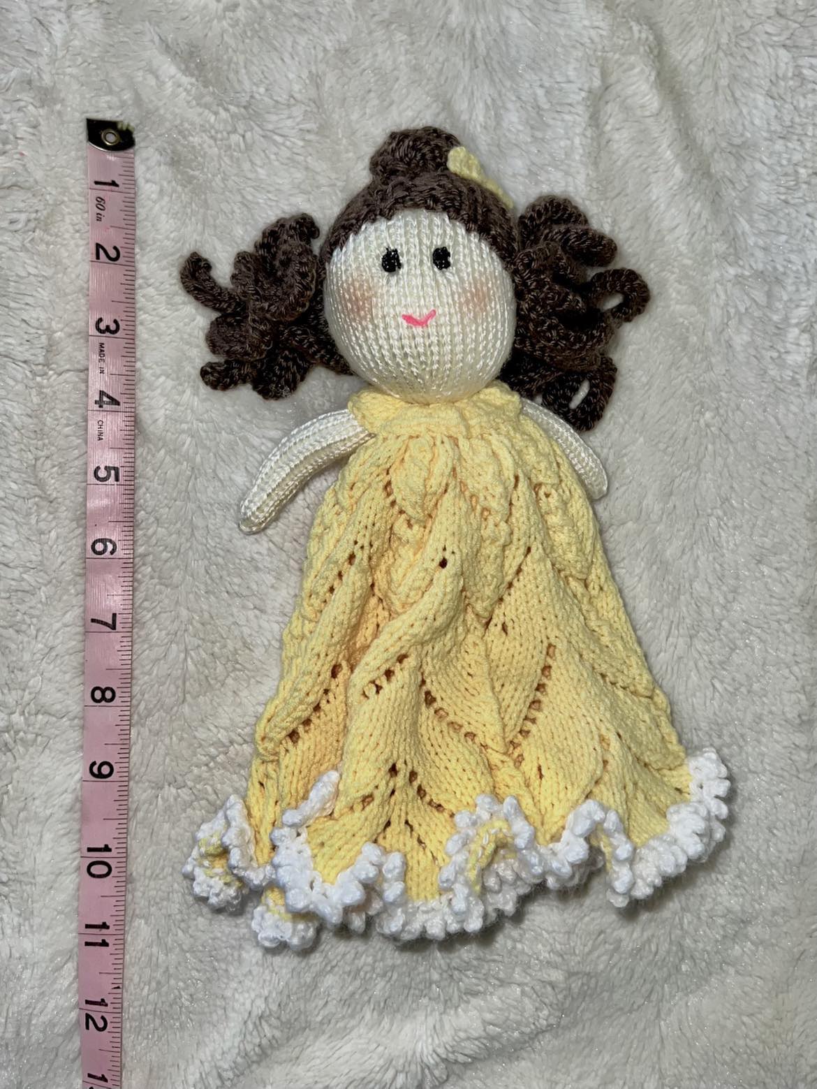 Belle Knitted lovey doll